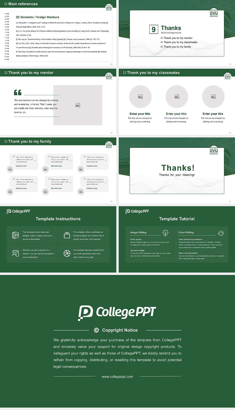 Utah Valley University Graduation Thesis Defense PPT Template16:9 ratio PPT effect preview image7
