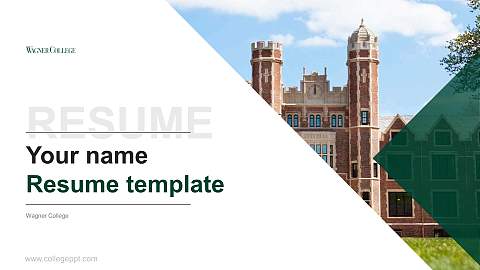 Wagner College Resume PPT Template