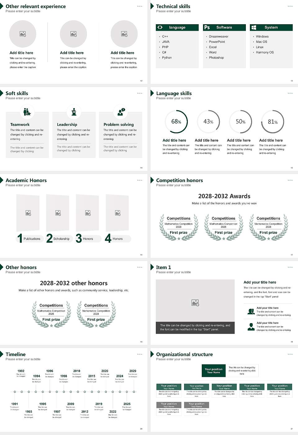 Wagner College Resume PPT Template16:9 ratio PPT effect preview image3