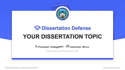 Virginia University of Lynchburg Graduation Thesis Defense PPT Template