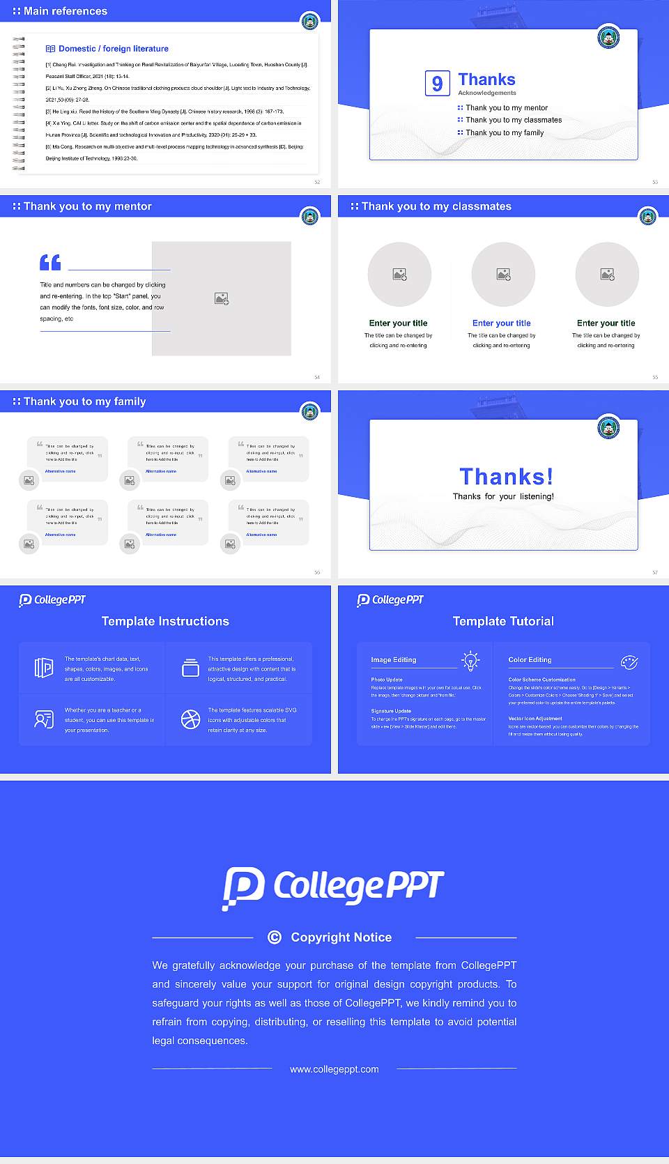 Virginia University of Lynchburg Graduation Thesis Defense PPT Template16:9 ratio PPT effect preview image7