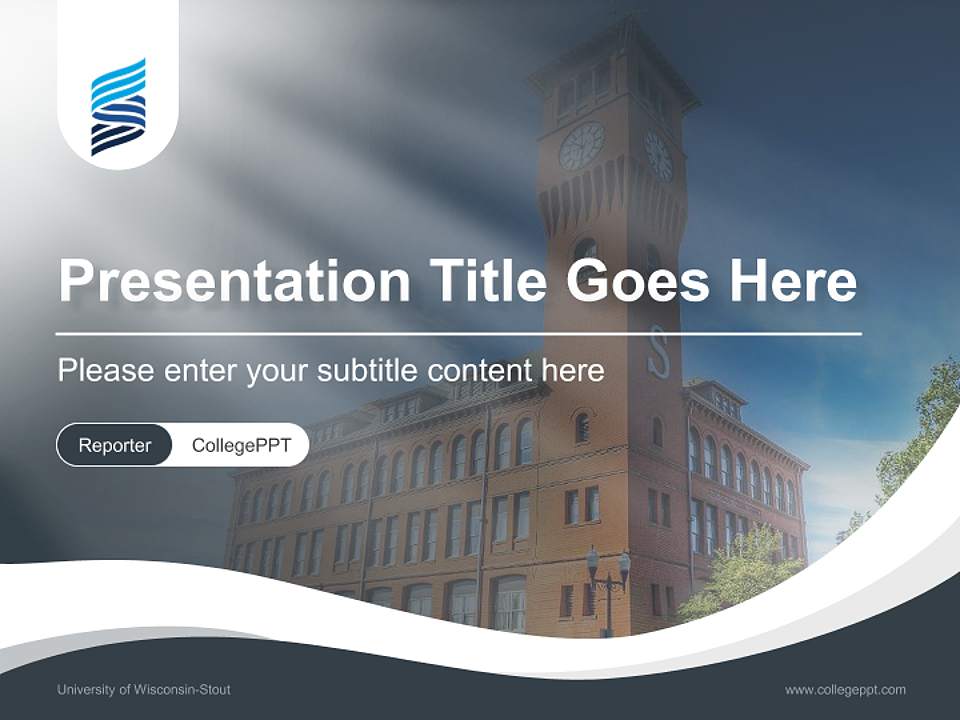University of Wisconsin-Stout Lecture Sharing and Networking Event PPT Template4:3 ratio PPT effect preview image4
