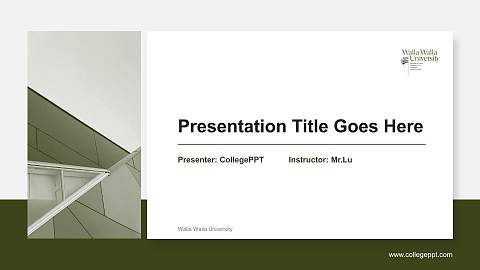 Walla Walla University General Purpose PPT Template
