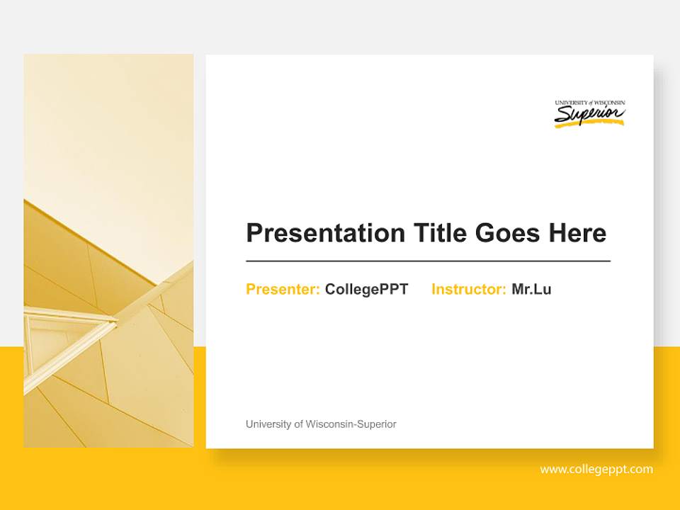 University of Wisconsin-Superior General Purpose PPT Template4:3 ratio PPT effect preview image6