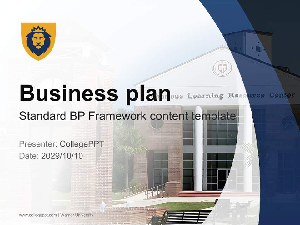 Warner University Competition/Entrepreneurship Contest PPT Template4:3 ratio PPT effect preview image9