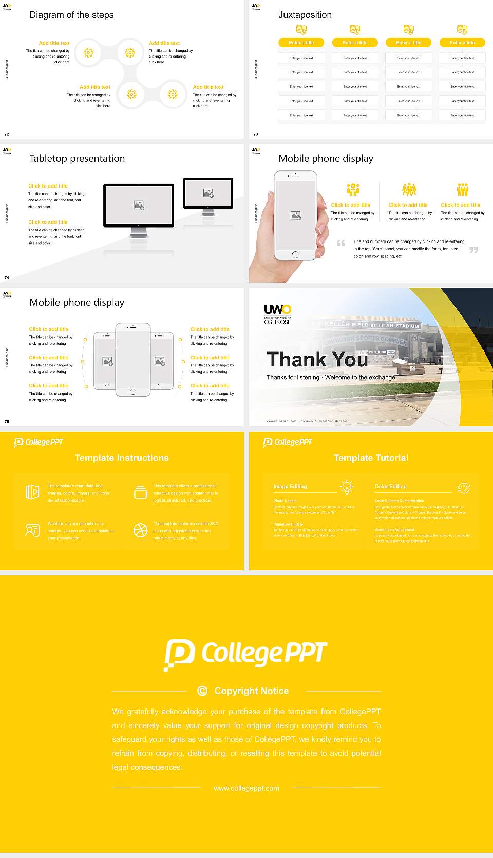 University of Wisconsin-Oshkosh Competition/Entrepreneurship Contest PPT Template16:9 ratio PPT effect preview image9