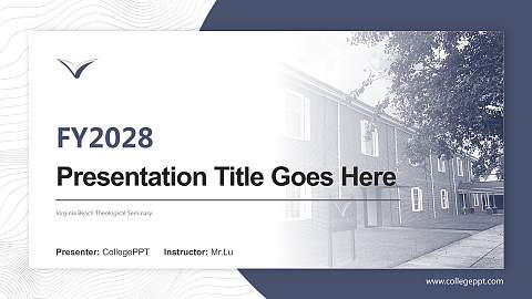 Virginia Beach Theological Seminary Academic Presentation/Research Findings Report PPT Template