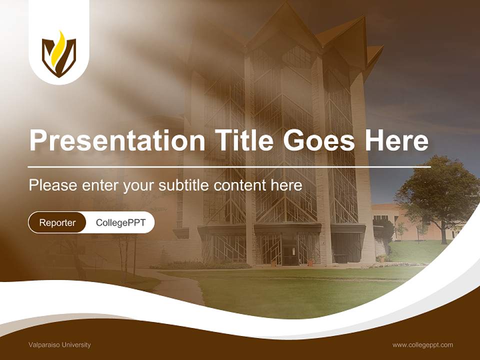 Valparaiso University Lecture Sharing and Networking Event PPT Template4:3 ratio PPT effect preview image4