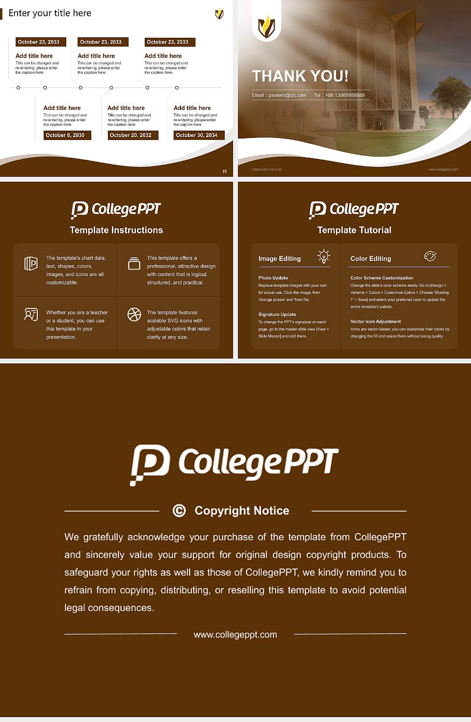 Valparaiso University Lecture Sharing and Networking Event PPT Template4:3 ratio PPT effect preview image4