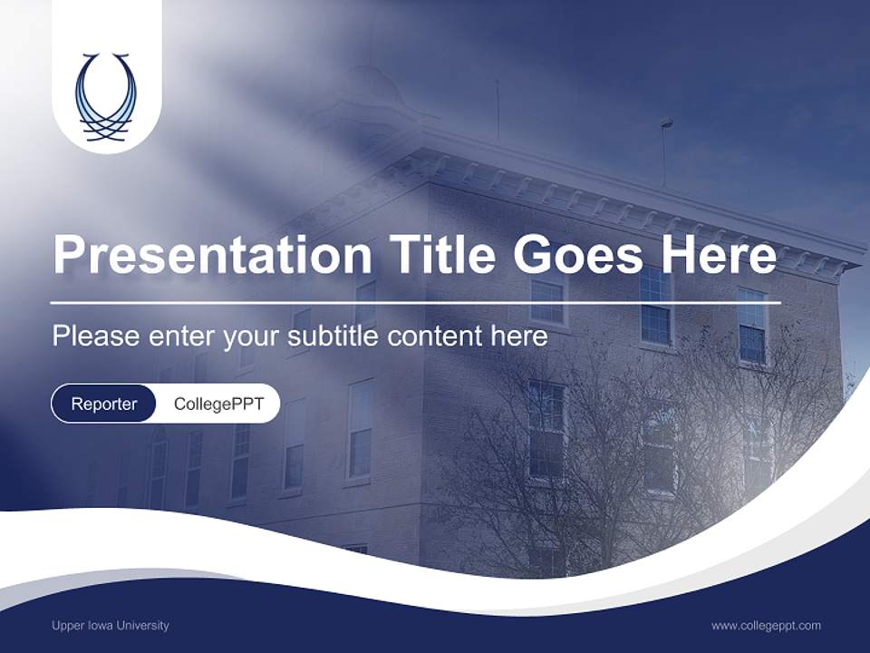 Upper Iowa University Lecture Sharing and Networking Event PPT Template4:3 ratio PPT effect preview image4