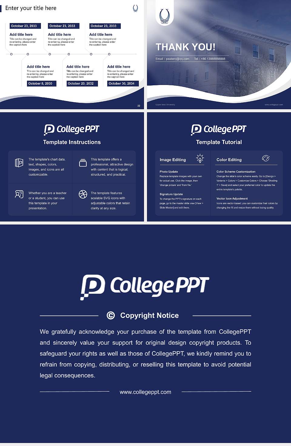 Upper Iowa University Lecture Sharing and Networking Event PPT Template4:3 ratio PPT effect preview image4