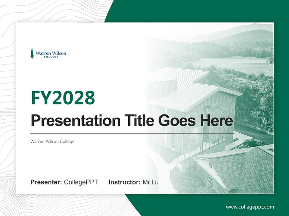 Warren Wilson College Academic Presentation/Research Findings Report PPT Template4:3 ratio PPT effect preview image5