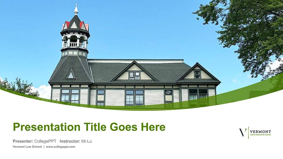 Vermont Law School Course/Courseware Creation PPT Template16:9 ratio PPT effect preview image