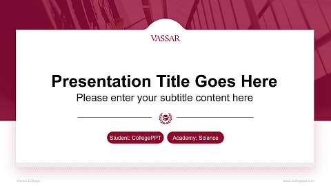 Vassar College National Scholarship Defense PPT Template