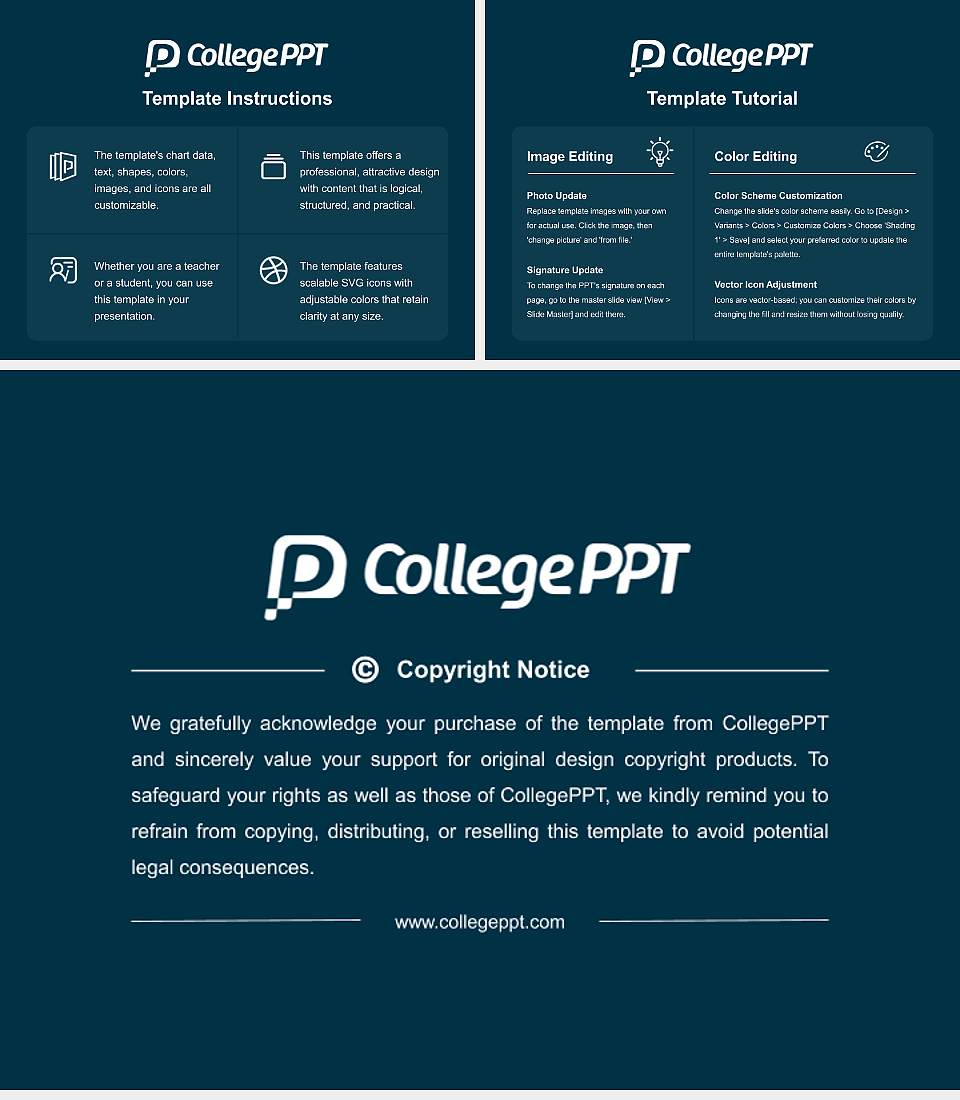 Warner Pacific University Professional and Graduate Studies Course/Courseware Creation PPT Template4:3 ratio PPT effect preview image5