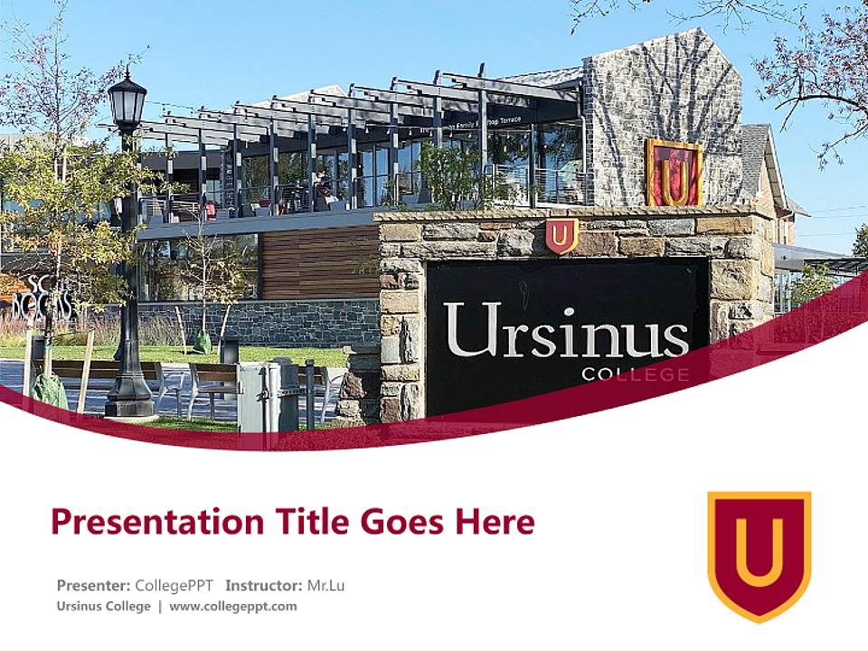 Ursinus College Course/Courseware Creation PPT Template4:3 ratio PPT effect preview image5