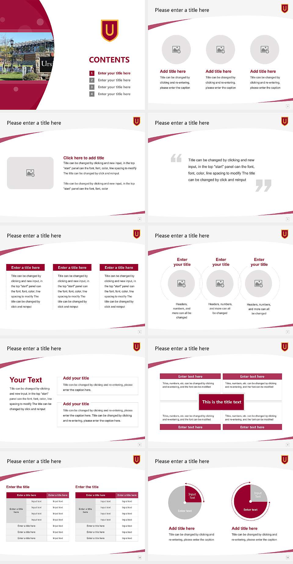 Ursinus College Course/Courseware Creation PPT Template4:3 ratio PPT effect preview image2