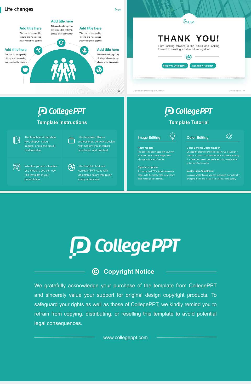 Virginia University of Integrative Medicine National Scholarship Defense PPT Template4:3 ratio PPT effect preview image4