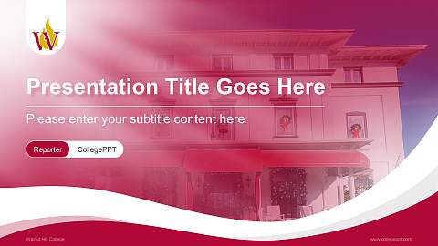 Walnut Hill College Lecture Sharing and Networking Event PPT Template