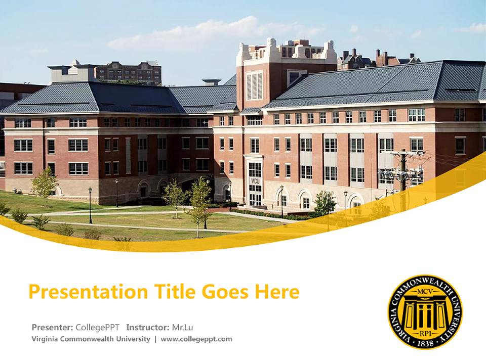 Virginia Commonwealth University Course/Courseware Creation PPT Template4:3 ratio PPT effect preview image5