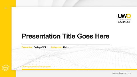 University of Wisconsin-Oshkosh Thesis Proposal/Graduation Defense PPT Template