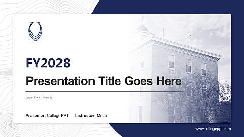 Upper Iowa University Academic Presentation/Research Findings Report PPT Template
