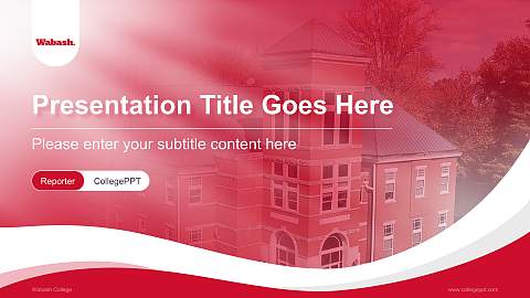 Wabash College Lecture Sharing and Networking Event PPT Template