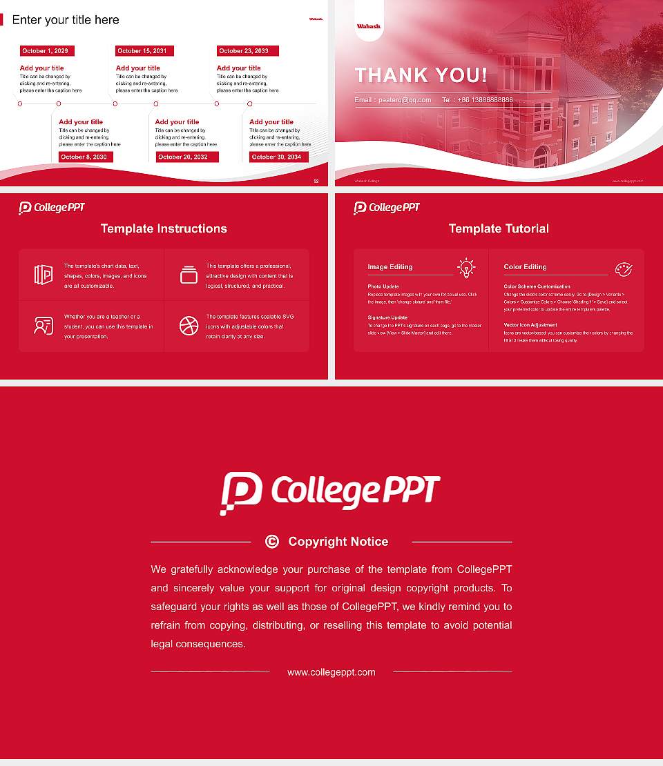 Wabash College Lecture Sharing and Networking Event PPT Template16:9 ratio PPT effect preview image4