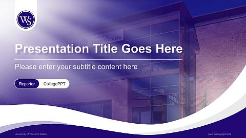 University of Western States Lecture Sharing and Networking Event PPT Template