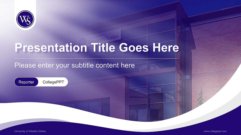 University of Western States Lecture Sharing and Networking Event PPT Template16:9 ratio PPT effect preview image