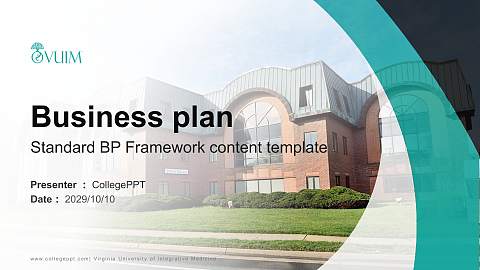 Virginia University of Integrative Medicine Competition/Entrepreneurship Contest PPT Template