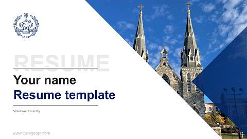 Villanova University Resume PPT Template