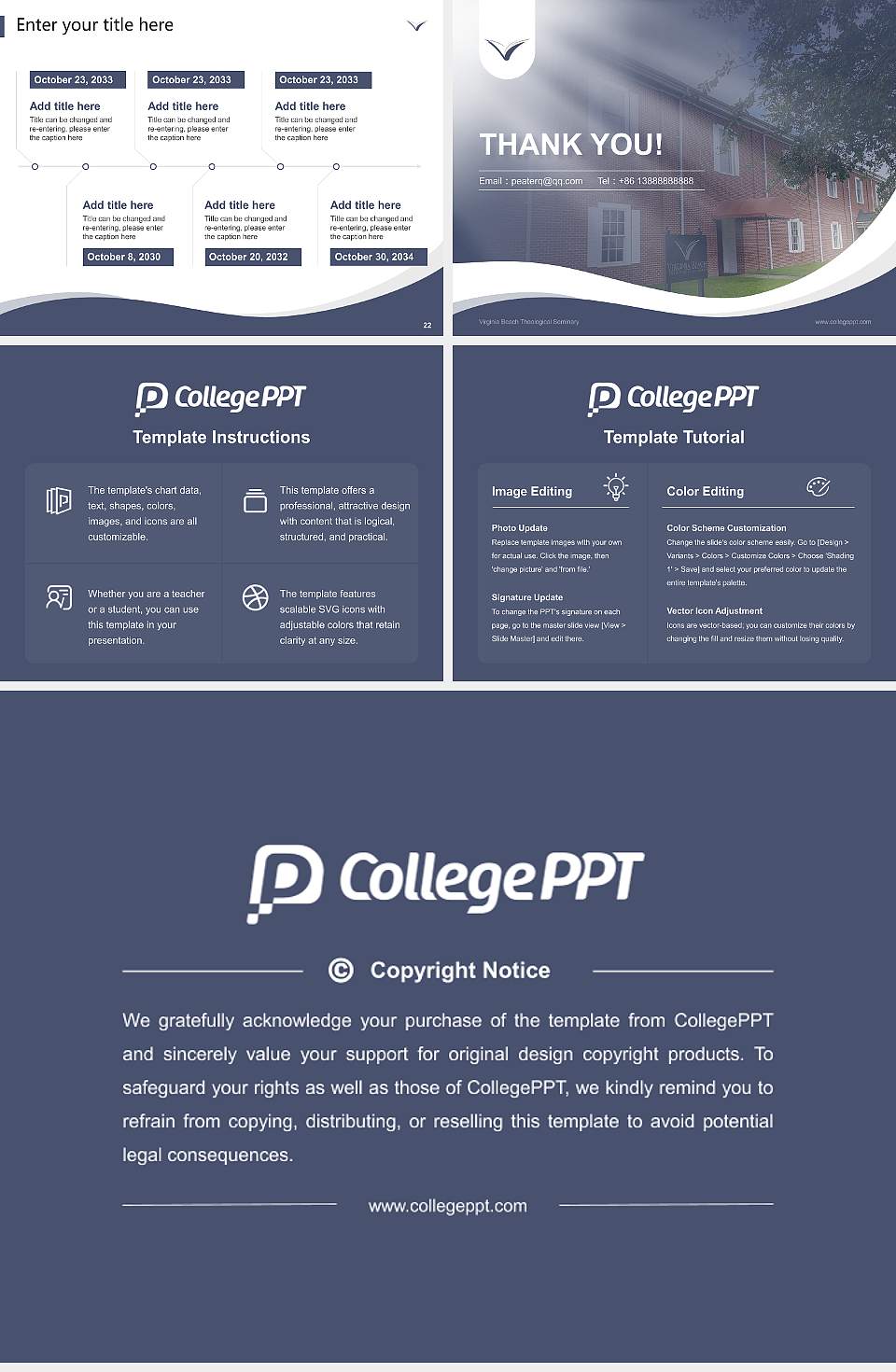 Virginia Beach Theological Seminary Lecture Sharing and Networking Event PPT Template4:3 ratio PPT effect preview image4