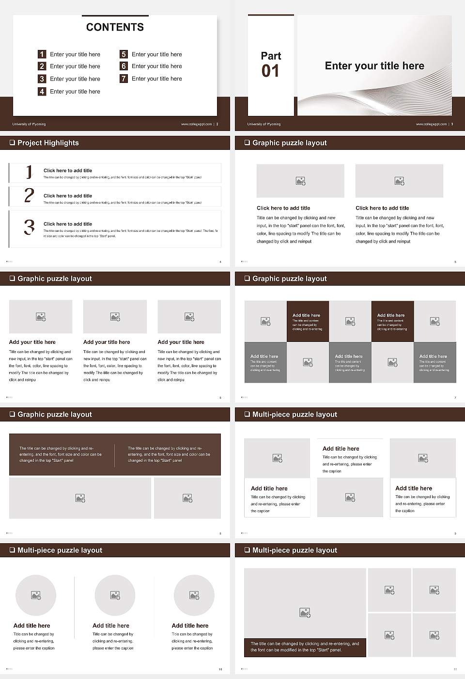 University of Wyoming General Purpose PPT Template16:9 ratio PPT effect preview image2