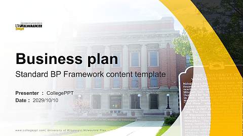 University of Wisconsin-Milwaukee Flex Competition/Entrepreneurship Contest PPT Template