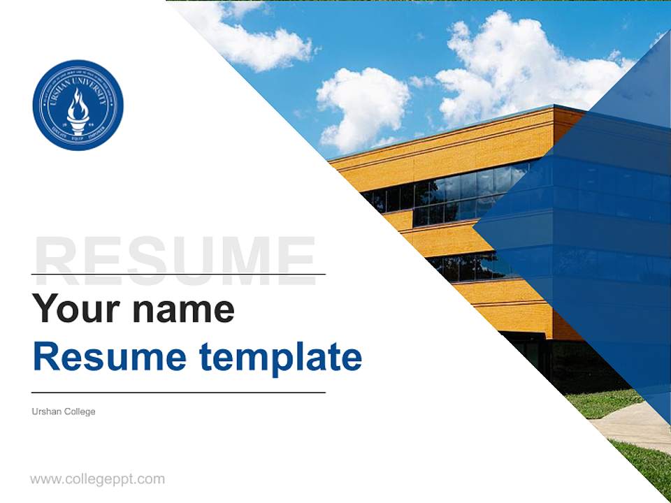 Urshan College Resume PPT Template4:3 ratio PPT effect preview image5