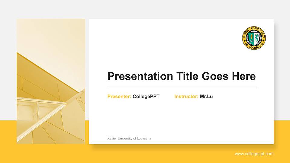 Xavier University of Louisiana General Purpose PPT Template16:9 ratio PPT effect preview image