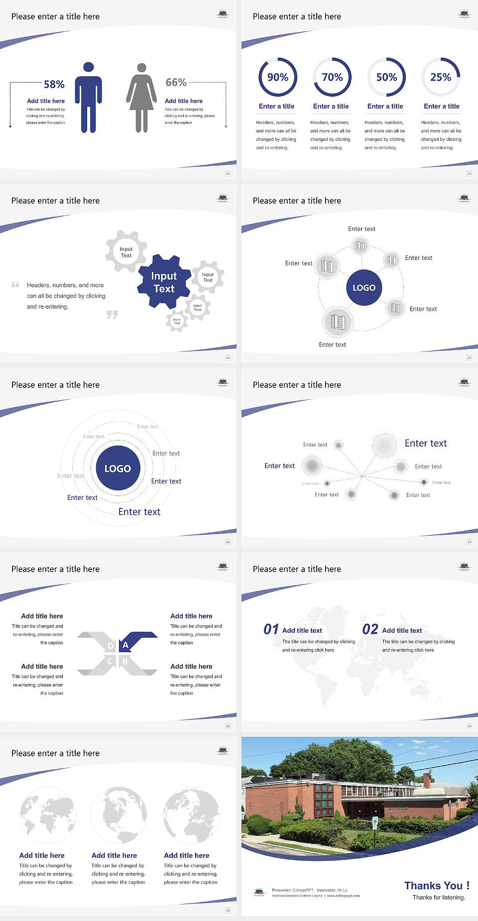 Yeshiva Gedolah Zichron Leyma Course/Courseware Creation PPT Template4:3 ratio PPT effect preview image4