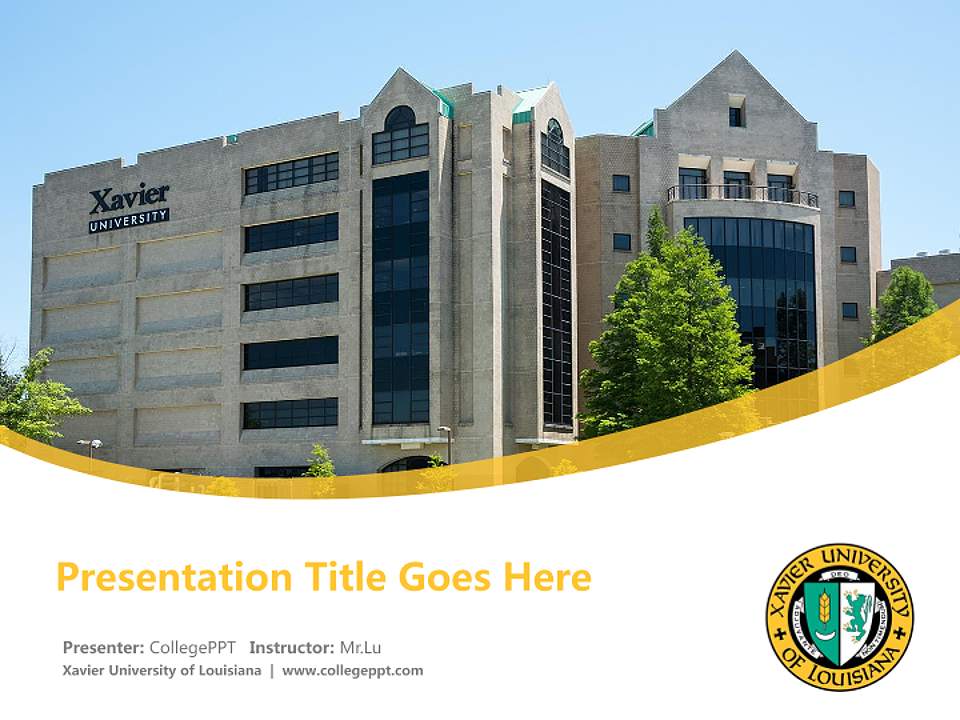 Xavier University of Louisiana Course/Courseware Creation PPT Template4:3 ratio PPT effect preview image5