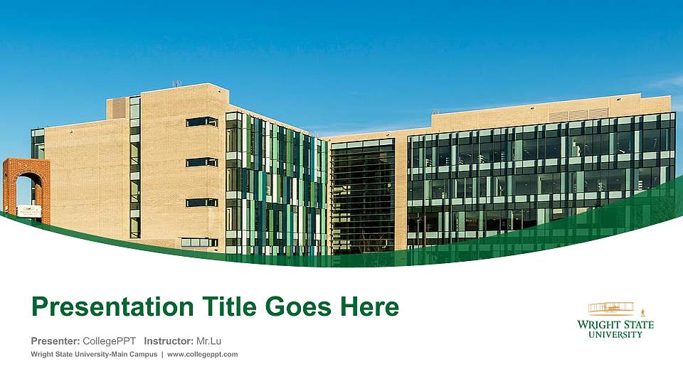 Wright State University-Main Campus Course/Courseware Creation PPT Template16:9 ratio PPT effect preview image