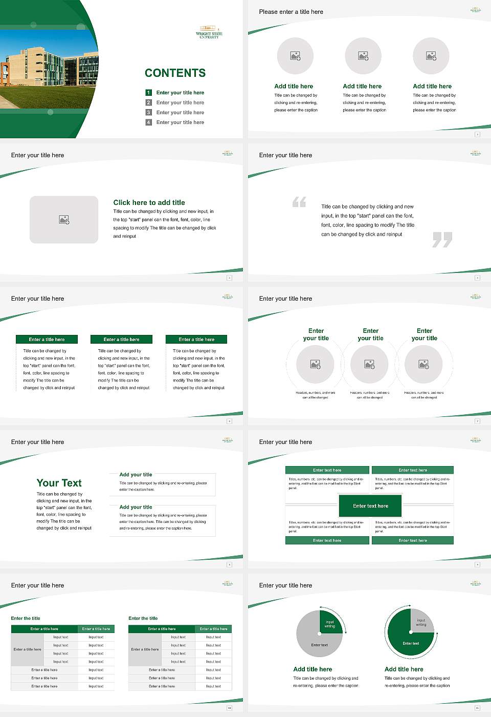 Wright State University-Main Campus Course/Courseware Creation PPT Template16:9 ratio PPT effect preview image2