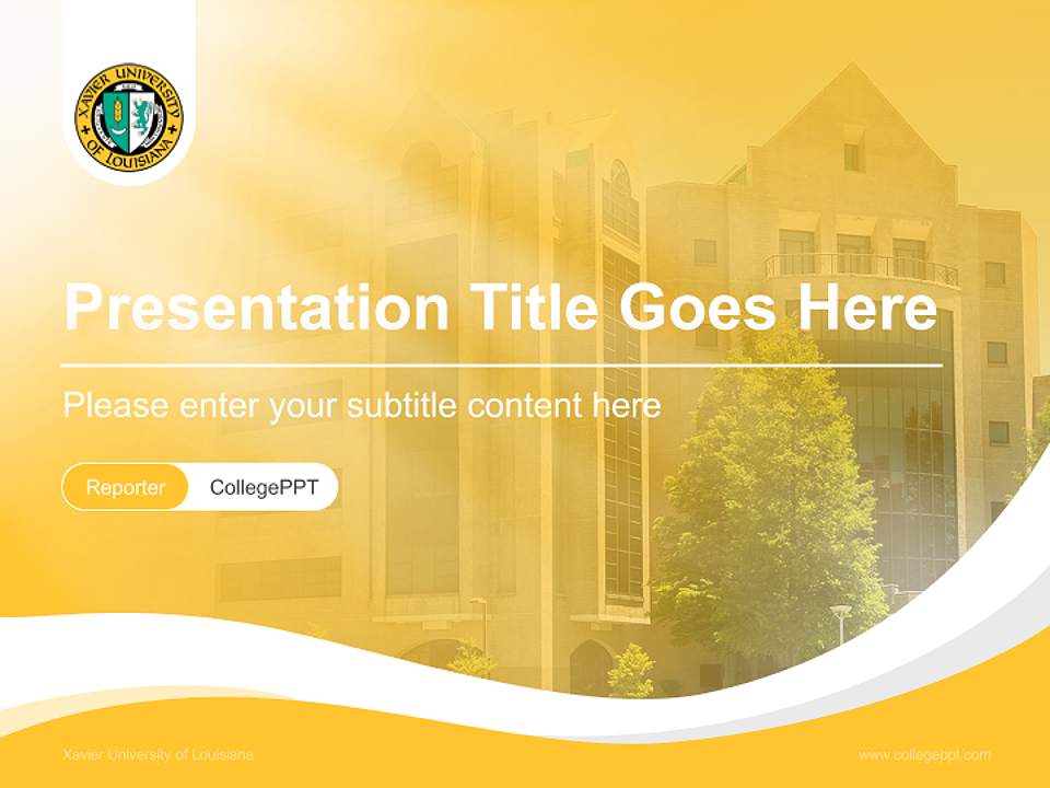 Xavier University of Louisiana Lecture Sharing and Networking Event PPT Template4:3 ratio PPT effect preview image4