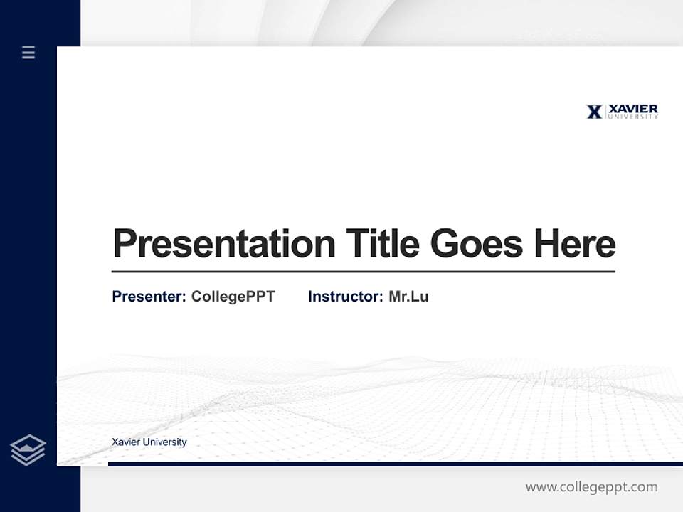 Xavier University Thesis Proposal/Graduation Defense PPT Template4:3 ratio PPT effect preview image5
