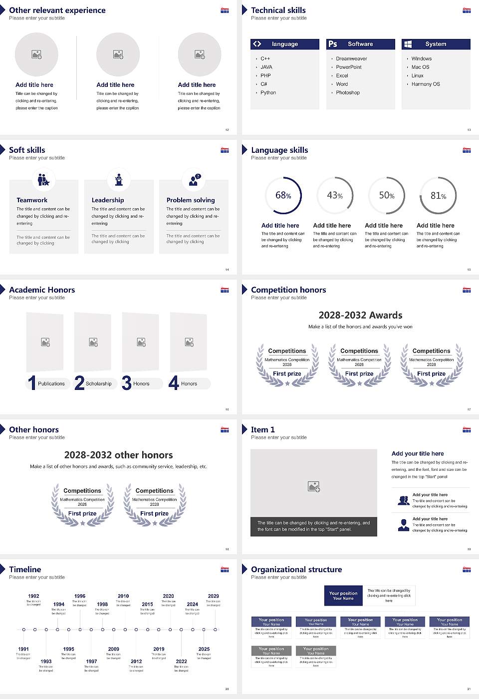 World Mission University Resume PPT Template16:9 ratio PPT effect preview image3