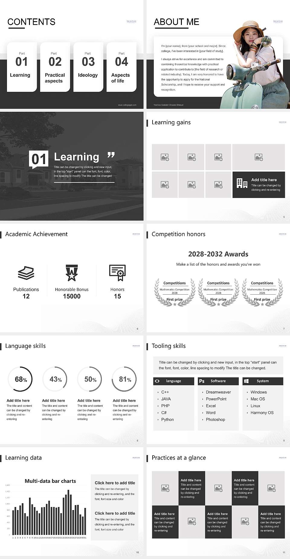 Yeshiva Gedolah Shaarei Shmuel National Scholarship Defense PPT Template4:3 ratio PPT effect preview image2