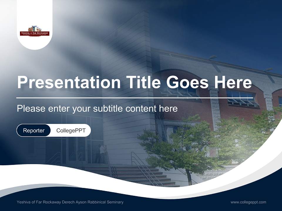Yeshiva of Far Rockaway Derech Ayson Rabbinical Seminary Lecture Sharing and Networking Event PPT Template4:3 ratio PPT effect preview image4
