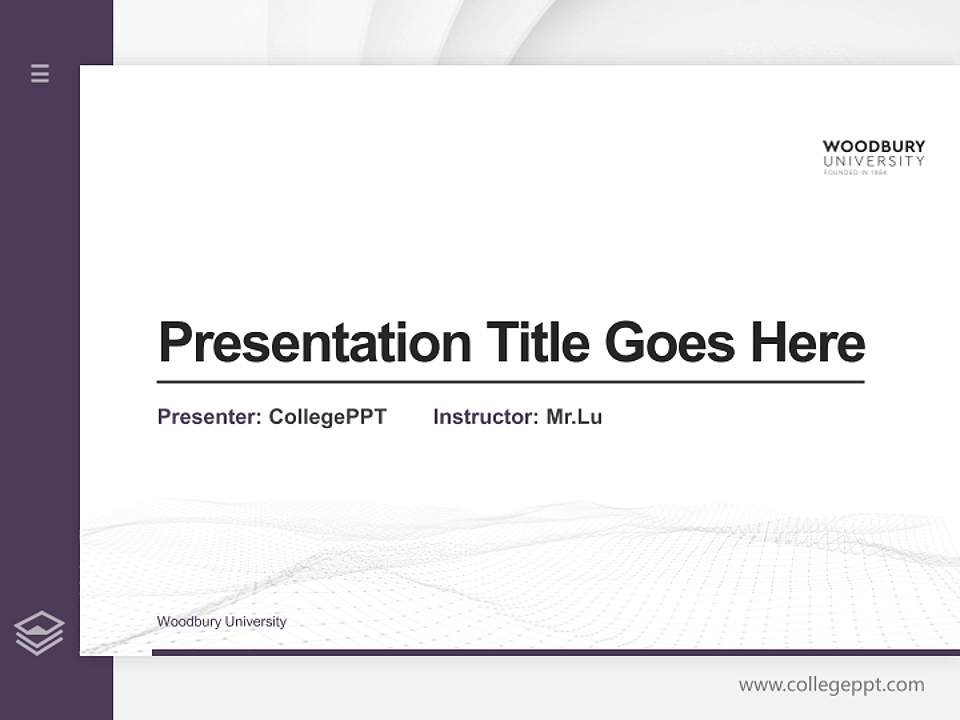 Woodbury University Thesis Proposal/Graduation Defense PPT Template4:3 ratio PPT effect preview image5