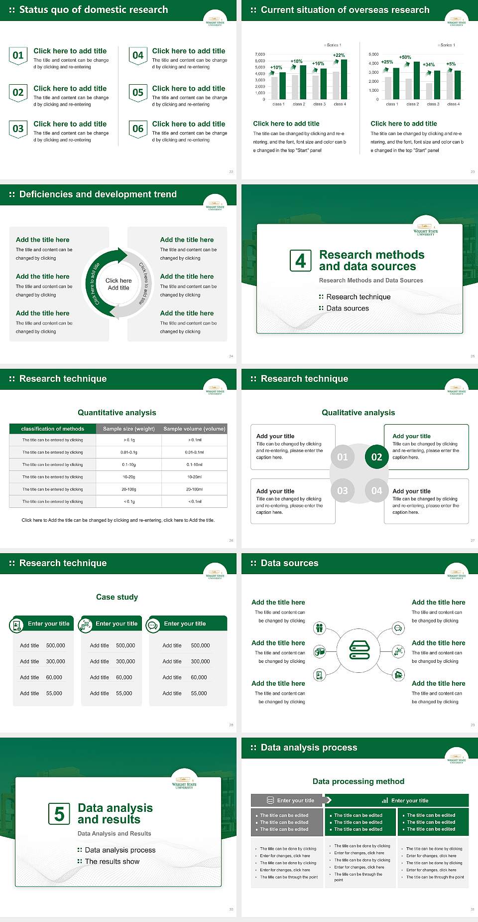 Wright State University-Main Campus Graduation Thesis Defense PPT Template4:3 ratio PPT effect preview image4