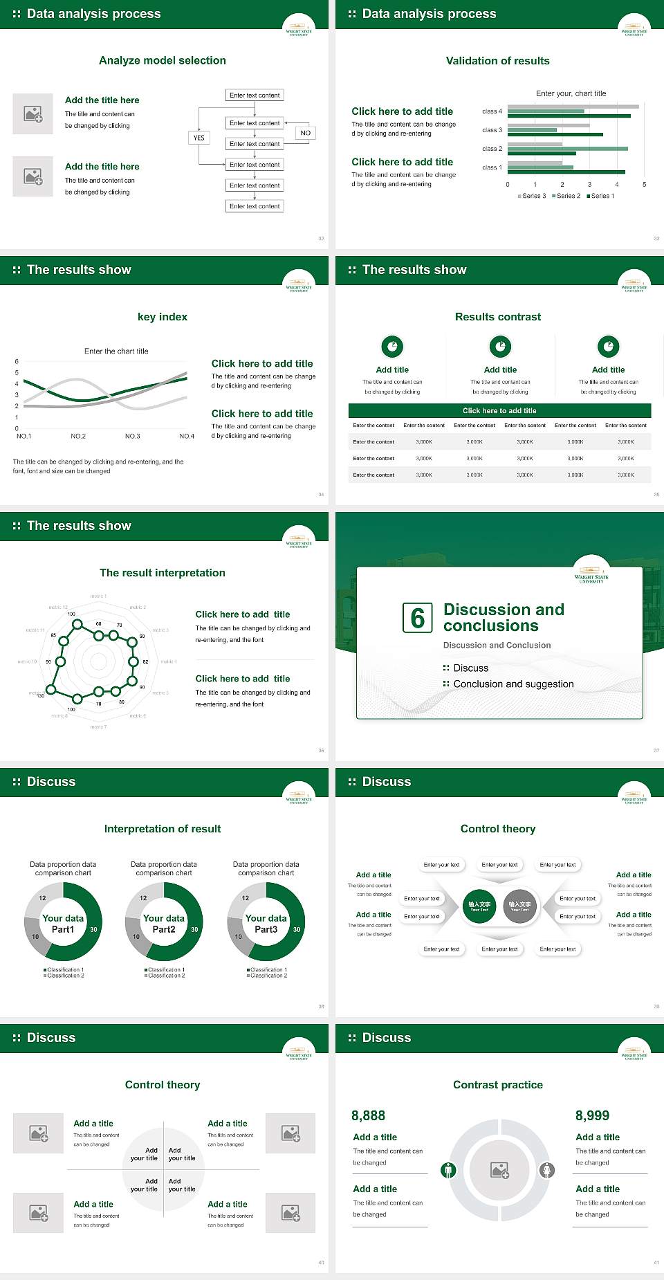 Wright State University-Main Campus Graduation Thesis Defense PPT Template4:3 ratio PPT effect preview image5