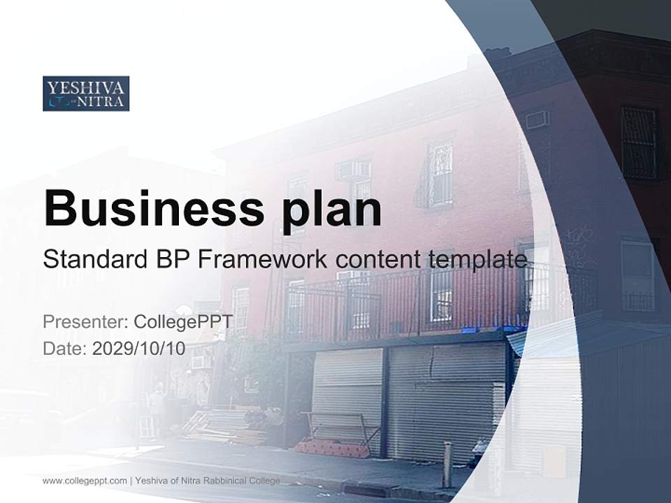 Yeshiva of Nitra Rabbinical College Competition/Entrepreneurship Contest PPT Template4:3 ratio PPT effect preview image9